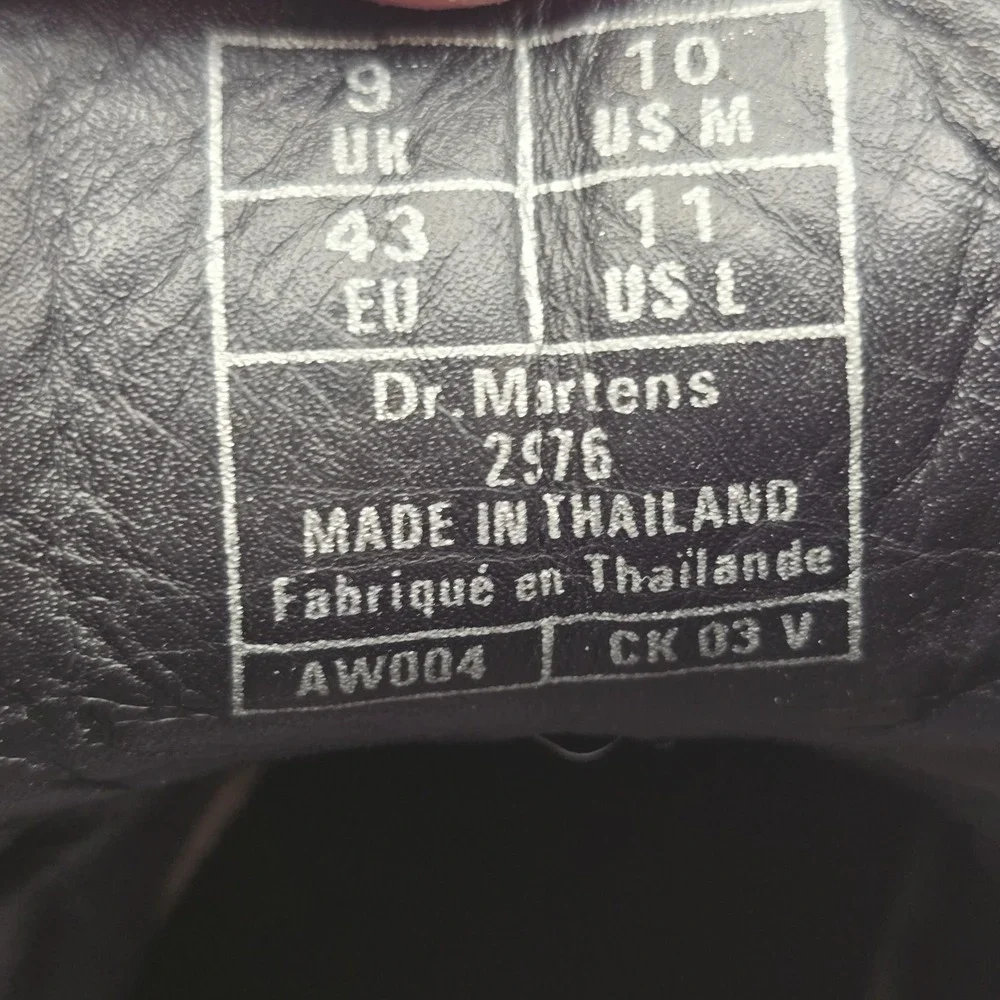 Dr Martens 2976 Leather Chelsea Boots Brown Slip On Mens US 10 UK 9